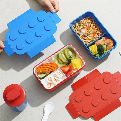 Creative Building Blocks Lunch Box Food Grade PP Picnic Fruit Salad Bento Box Student School Office Microwave Oven Meal Box