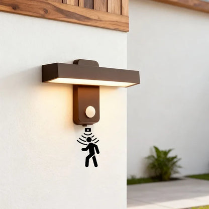 LED Outdoor Wall Lamp IP65 Motion Sensor Waterproof Rotatable Porch Light Villa Entrance Courtyard Living Room Home Decorative