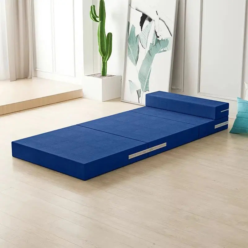 Foldable floor mattress, portable nap mat, travel couch mat, memory sponge mat, portable sleeping mat for lunch break and travel