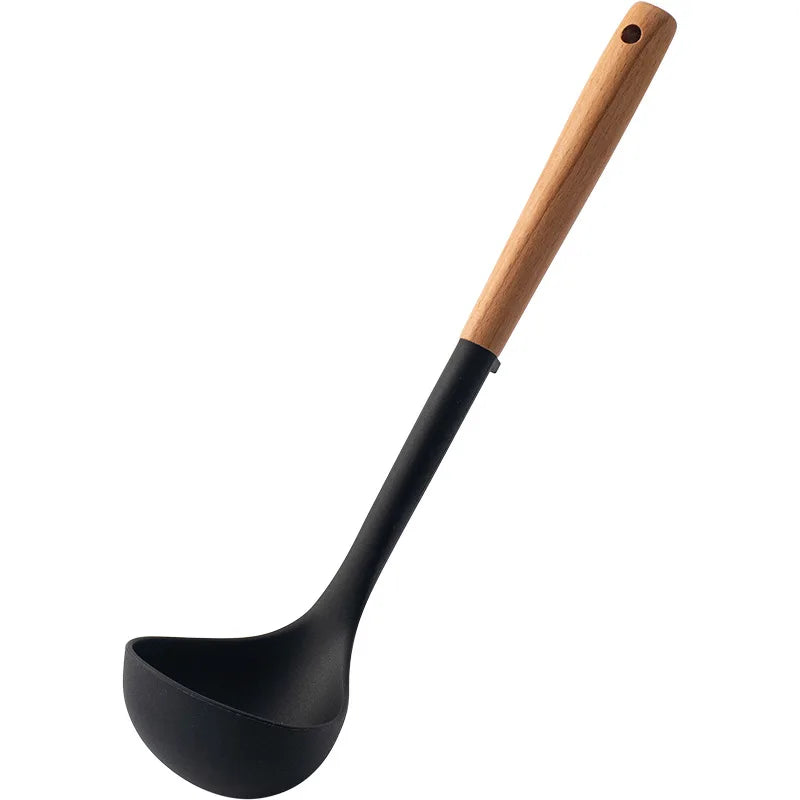 NEW Silicone Spatula Non Stick Pan Wooden Handle Silicone Vegetable Heat-resistant Silicone Cooking Spatula Spoon Kitchen tool