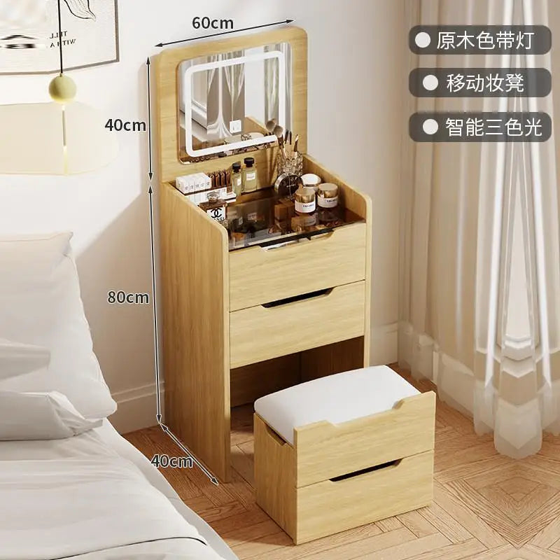Cream wind dresser modern simple multi-functional 48CM 40CM bedside chest integrated makeup table storage cabinet