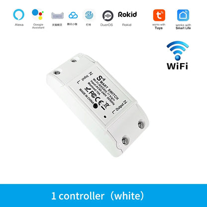 WIFI Switch Smart Home Automation Relay Module Tuya Alexa Timing Switch Smartlife APP Wireless Remote Control Relay
