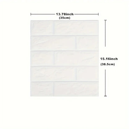 40Pcs 38.5X35cm Imitation Brick Wallpaper Self-adhesive Waterproof Moisture-proof Living Room Background Bedroom Wall Decoration