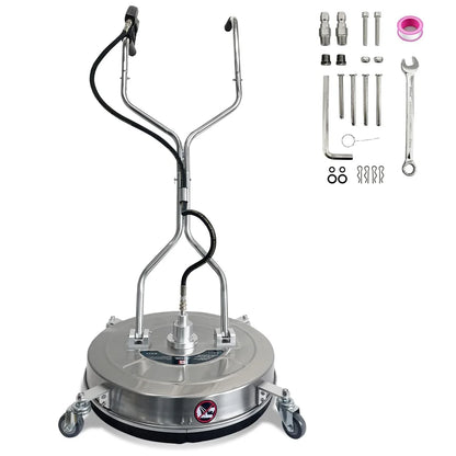 20 inch 4600 PSI Pressure Washer Surface Cleaner with 4 Wheels & Dual Handles for Cleaning Driveways, Sidewalks, Decks & Patios