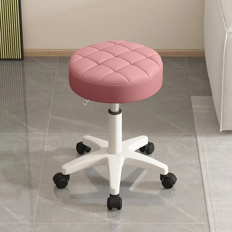Massage stool Beauty salon stool Lifting rotating round stool Hair manicure Barber shop stool Round stool with wheels