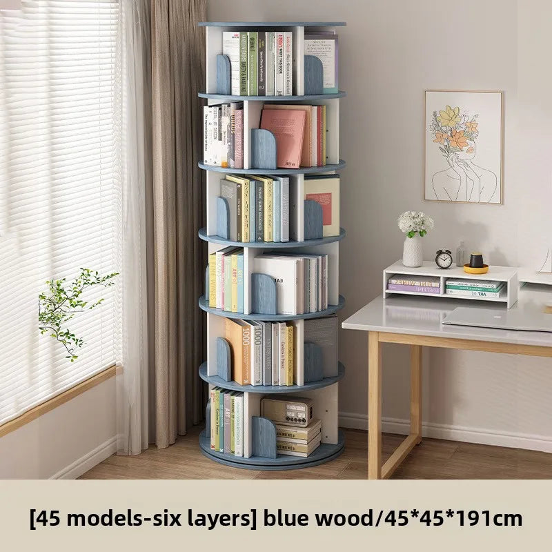 Rotating bookshelf Floor storage shelf Children's simple picture book rack