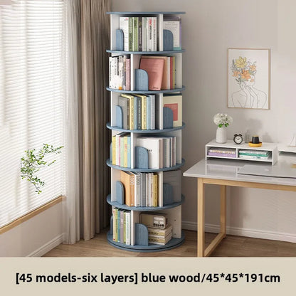 Rotating bookshelf Floor storage shelf Children's simple picture book rack