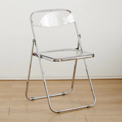 Internet celebrity folding chair acrylic transparent chair completed photo without chair simple folding crystal diningchairstool