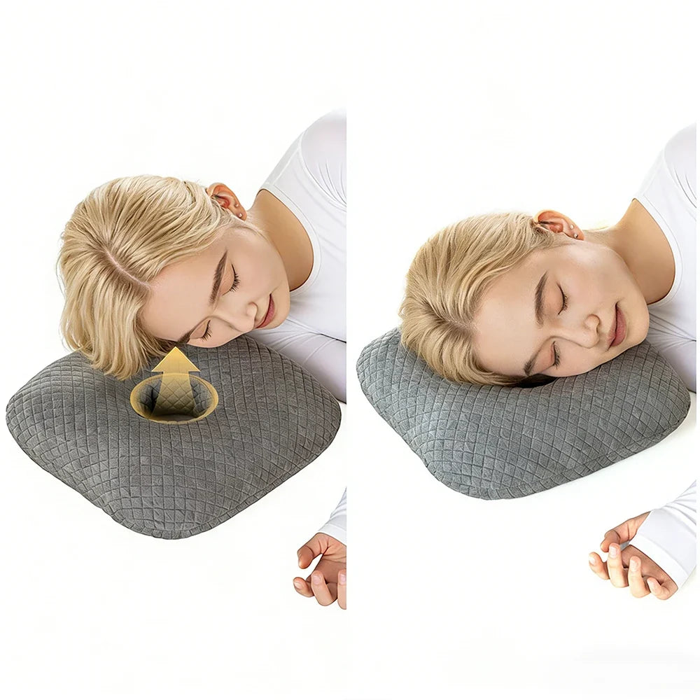 Soft Skin-Friendly Side-Sleeping Pillow,Multi-Purpose Ear Hole Pillow,Ssed to Relieve Ear Pressure and Earache for Side Sleepers
