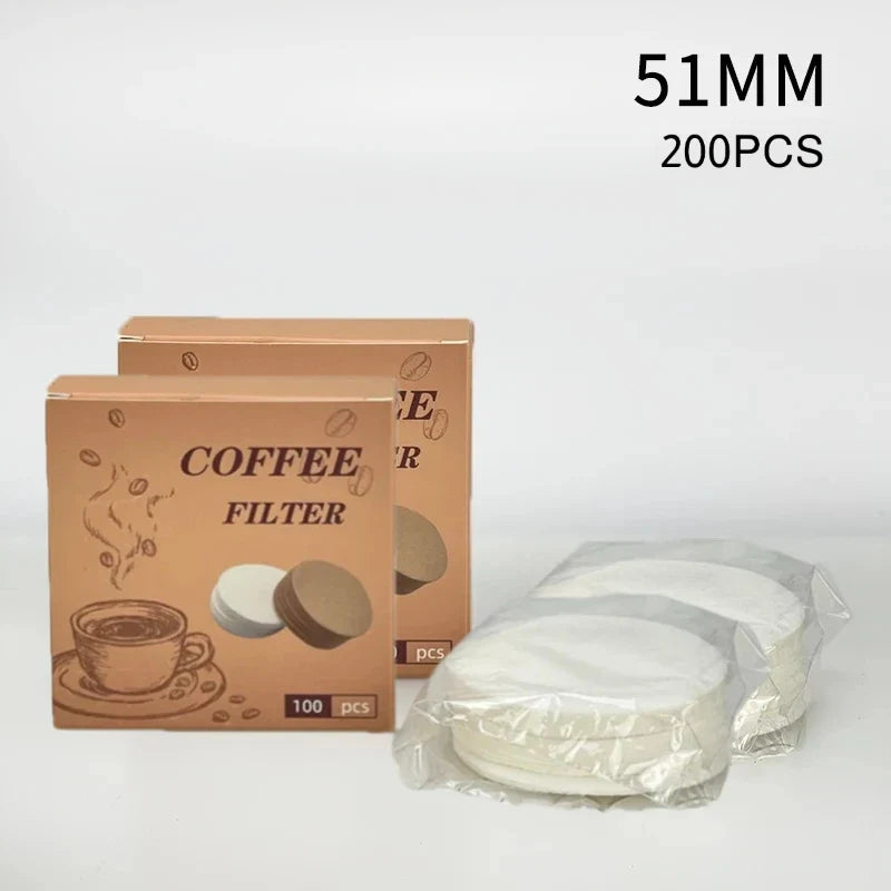 Coffee Filter Paper Espresso Paper Filters 51mm 53mm 58mm 100pcs Puck Screen For Delonghi Breville Portafilter Machine Tools
