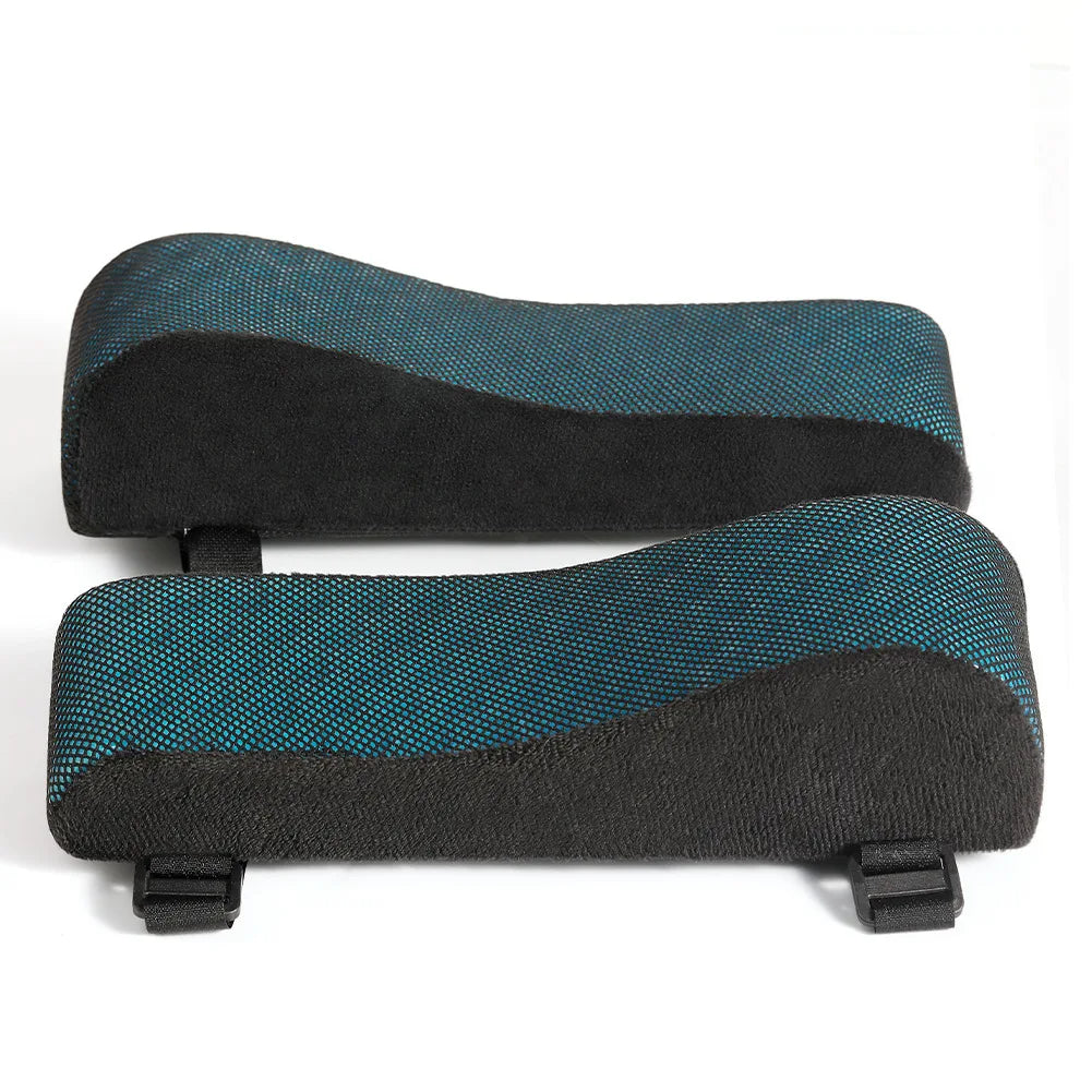 2Pcs Soft Comfortable Memory Gel Armrest Pads Elbow Pillow Resilient Foam Ergonomic Hand Rest for Office Car Game Chair