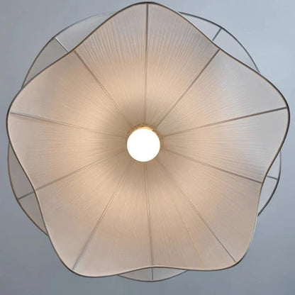 Nordic Minimalist Cream Pendant Lights White Fabric Led Living Room Bedroom Home Decor Chandelier Balcony Hanging Lamp Fixture