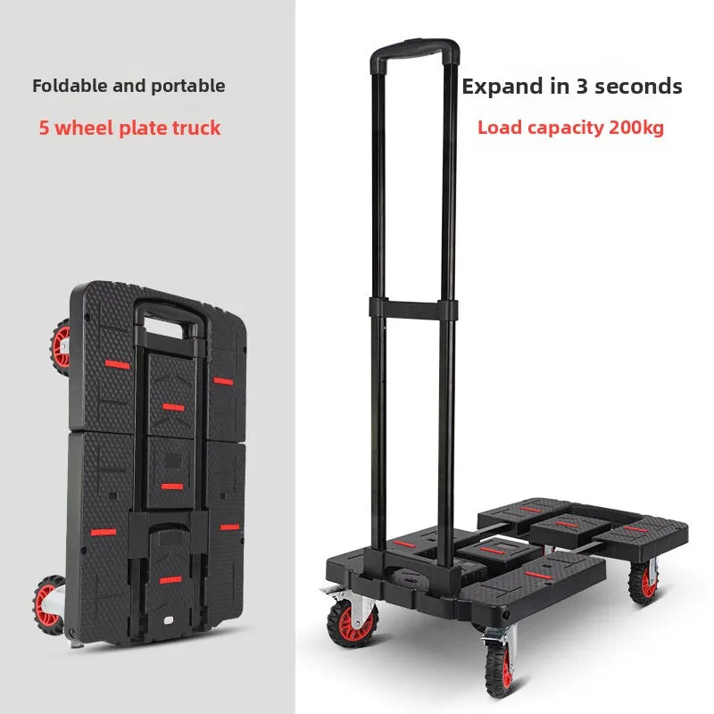 Baoyu, outdoor camper, family truck shopping cart with brake wheel folding trolley trailer