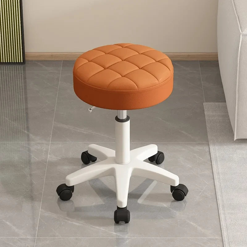 Massage stool Beauty salon stool Lifting rotating round stool Hair manicure Barber shop stool Round stool with wheels