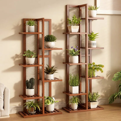 Sturdy Tiered Ladder Plant Stand Indoor Outdoor Flower Pot Shelf Rack Space Saving Corner Living Room Balcony Plant Outdoor