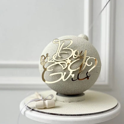 New Acrylic Kids Happy Birthday Cake Toppers Gold Boy or Girl Birthday Party Cake Topper for Baby Shower Gift Dessert Decoration