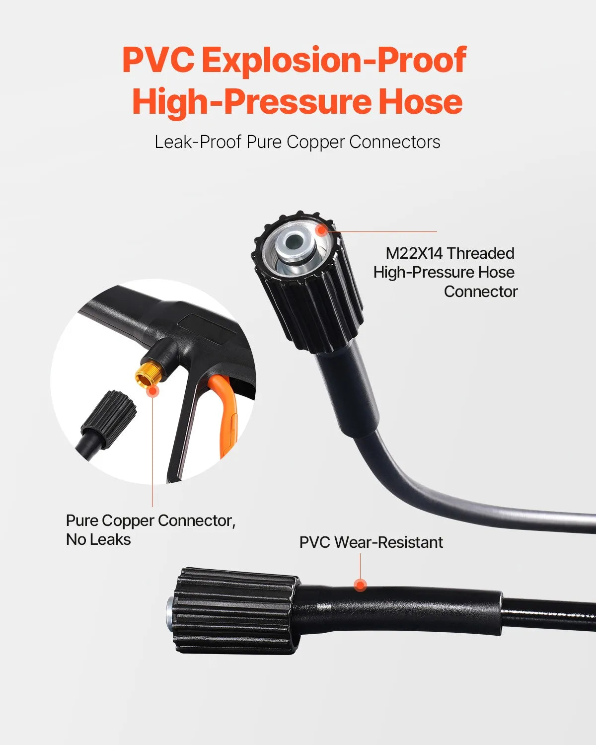 VEVOR Electric Pressure Washer Max 4500 PSI 3.2 GPM With Pressure Adjustment
