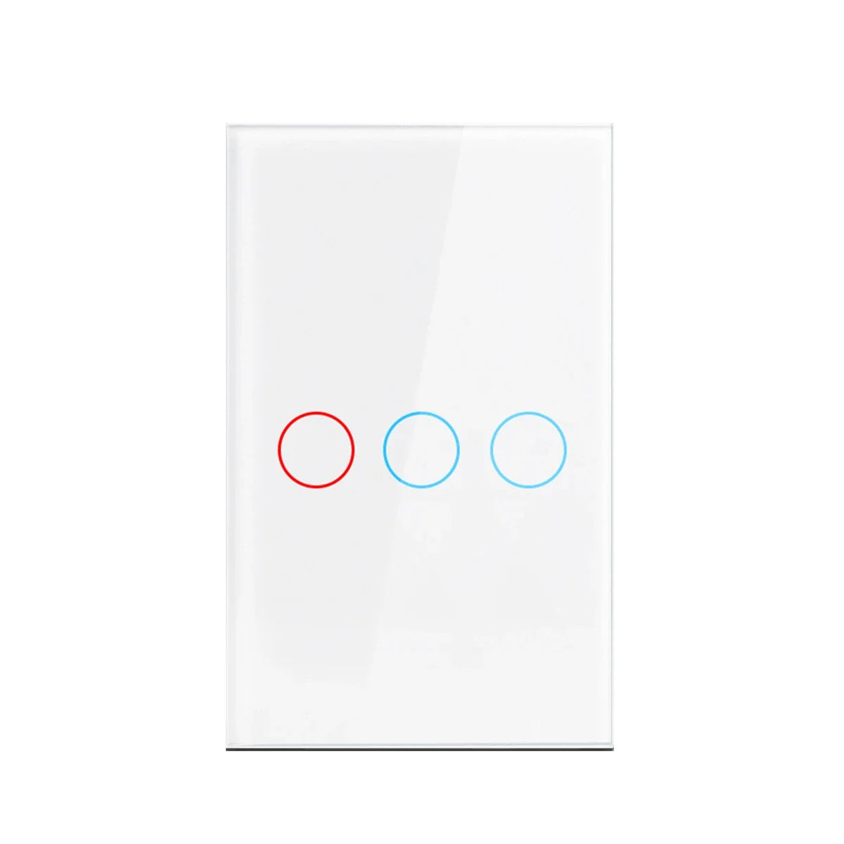 AC100-240 Touch Switch Power Led Panel Wall Light Switches Tempered Black White Crystal Glass 1/2/3 Gang Interruttore Switch