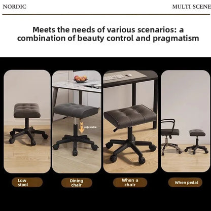 Adjustable Height Foot Rest for Office Chair, Under Desk Elevating Footstool with Memory Foam, Ergonomic Home Sofa Leg Rest