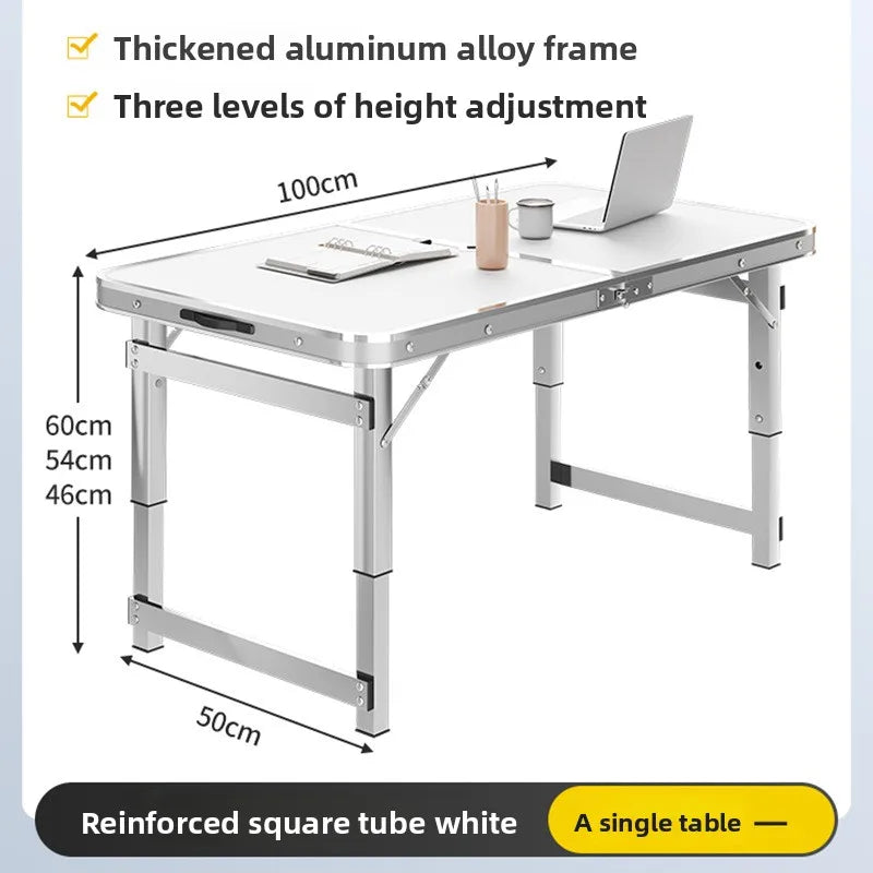 Portable Folding Aluminum Alloy Camping Picnic Table Lightweight Collapsible Carry Handle Easy Setup