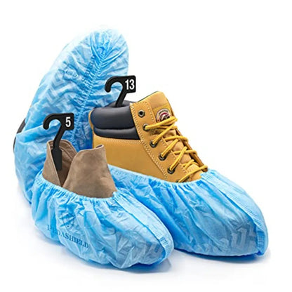 Premium XL Booties -Thick Extra Large Disposable Boot and Shoe Covers Non Slip Water Resistant Feet Protectors Construction Dur