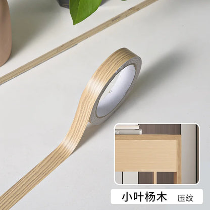 Hot Melting Adhesive Furniture Tape Wood Grain Tape Real Wood Pre-Adhesive Trim Bed Frame Edge Decorative Beautiful Seam Sticks