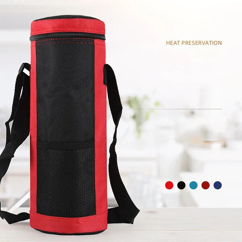 Portable Cooler Bag with Carry Straps Oxford Cloth Insulation Sleeve Aluminum Film Travel Camping Keep Warm/cold Drink Carrier