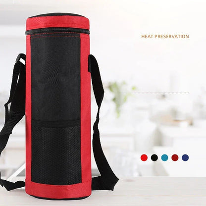Portable Cooler Bag with Carry Straps Oxford Cloth Insulation Sleeve Aluminum Film Travel Camping Keep Warm/cold Drink Carrier