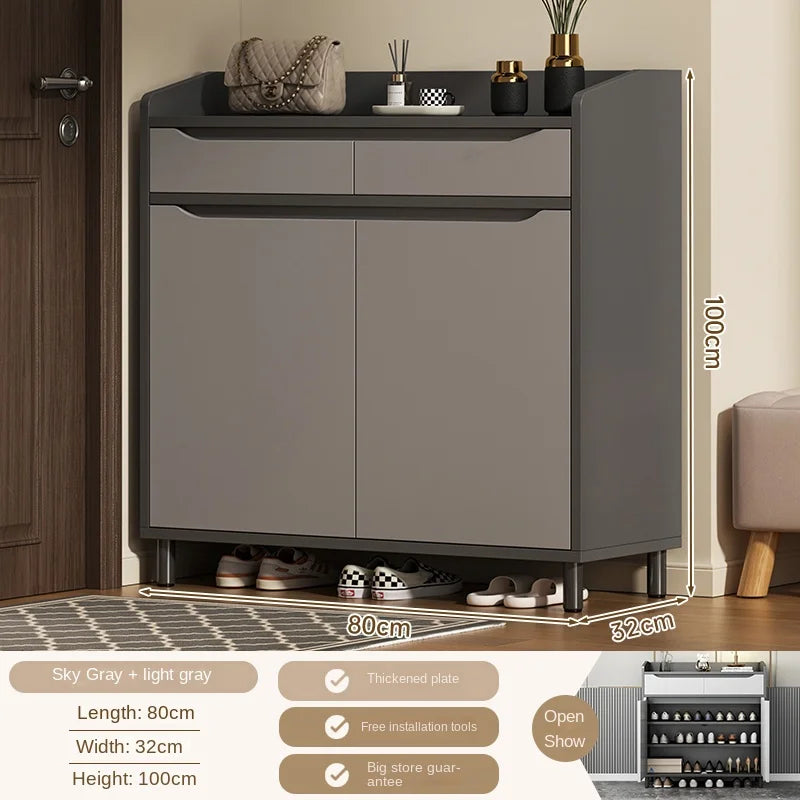Shoe cabinet household multi-layer shoe rack entrance porch multi-function storage cabinet large capacity storage cabinet