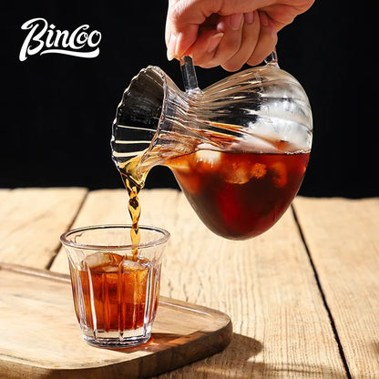 Bincoo 500ml / 600ml Glass Hand Drip Coffee Pot Carafe Share Pot Pour Over Coffee Server Drip Coffee Pot