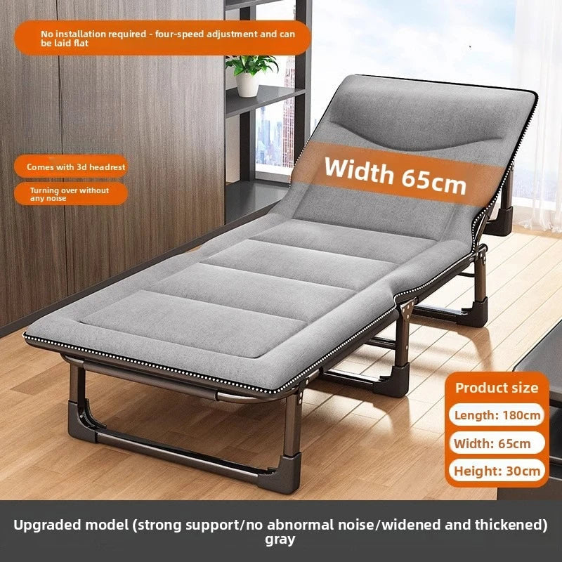 Single folding bed office lunch break artifact sleeping back chair can be placed flat hospital escort bed outdoor camp bed
