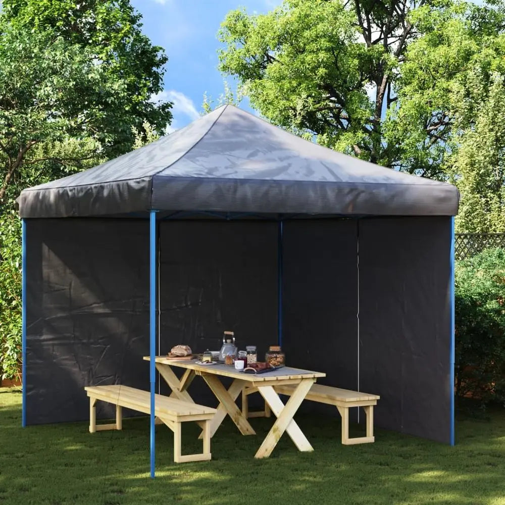 Anthracite 100% PE Waterproof Gazebo Sidewall UV Protected Outdoor Canopy Tent Replacement Side Wall