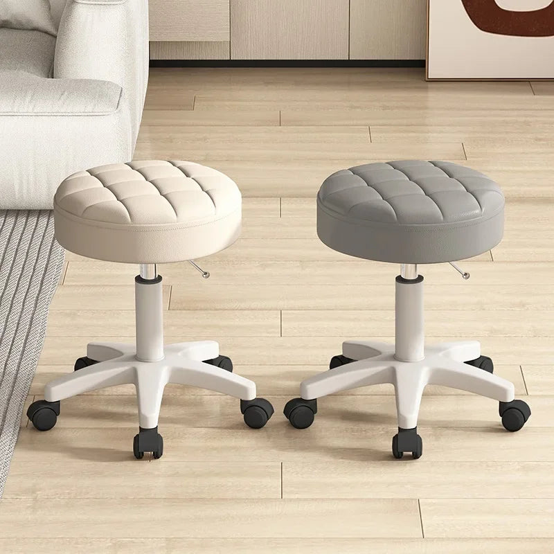 Massage stool Beauty salon stool Lifting rotating round stool Hair manicure Barber shop stool Round stool with wheels