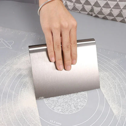 Stainless Steel Scale Cake Scraper DIY Dough Pastry Spatulas Buttercream Edge Smoother Cake Decorating Tools Baking Accessories