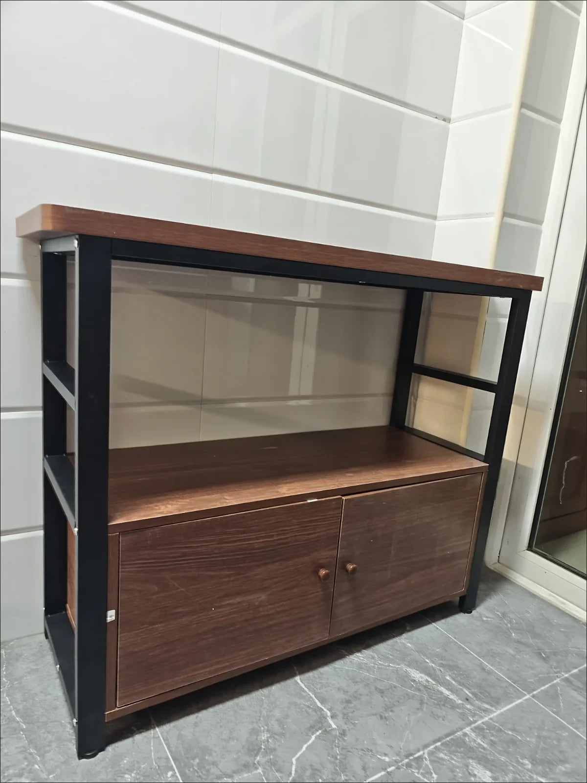 Multifunctional kitchen storage rack, sideboard cabinet, floor-standing wall table, workbench, cookware and bowl storage cabinet