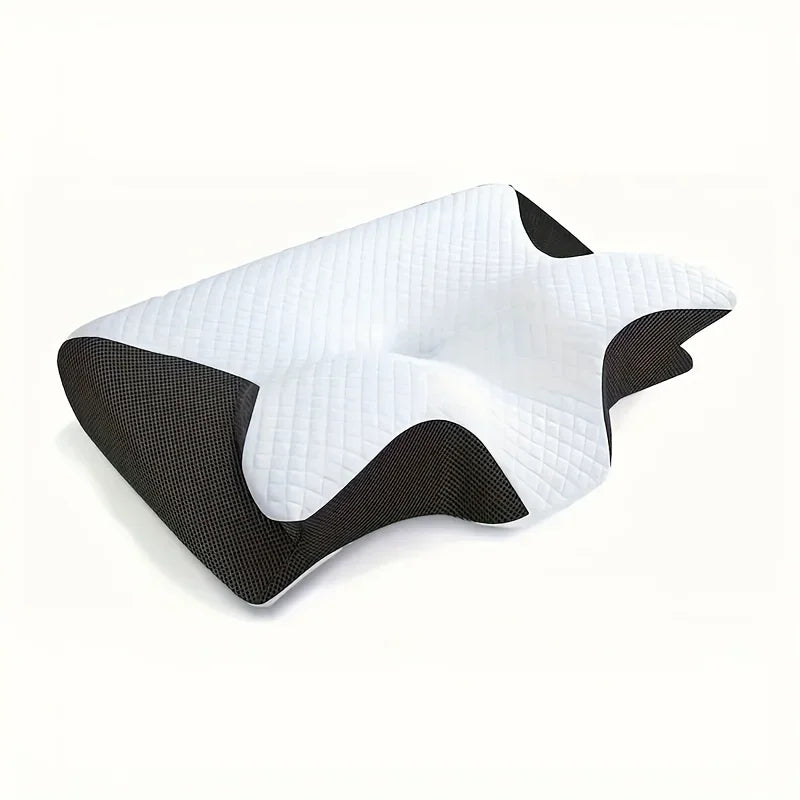 New  2 in 1 Ergonomic Neck Horn Pillow for Side Back Stomach Sleepers Contoured Design Shoulder Relaxation Soft Yet Firm Support