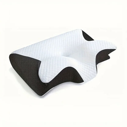 New  2 in 1 Ergonomic Neck Horn Pillow for Side Back Stomach Sleepers Contoured Design Shoulder Relaxation Soft Yet Firm Support