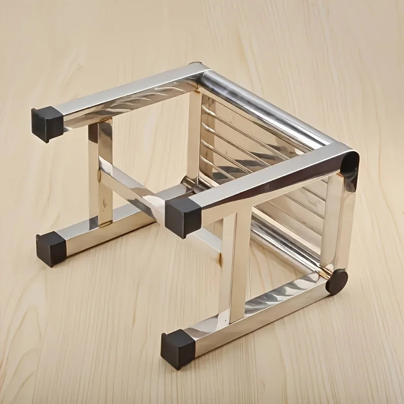Multi Functional Stainless Steel Stool - Durable Thick & Sturdy Stool, Ideal for Living Room, Bathroom, Kitchen, Corridors