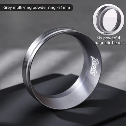 BINCOO 51mm 58mm Portafilter Dosing Ring, Magnetic Anti-Static Design for Strong Hold and Zero Coffee Spill During Prep
