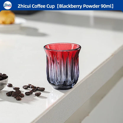Bincoo High End Coffee Cup Elegant Retro Glass for Americano Dirty Flat White Espresso and Latte Available in 90/200/240/400ml