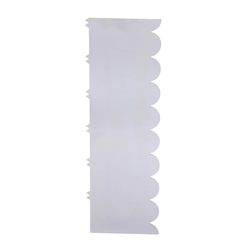 1 Piece Stainless Steel Cake Scraper Metal Cake Scraper Smoother Double Sided Patterned Edge Cake Decorating Comb YY126