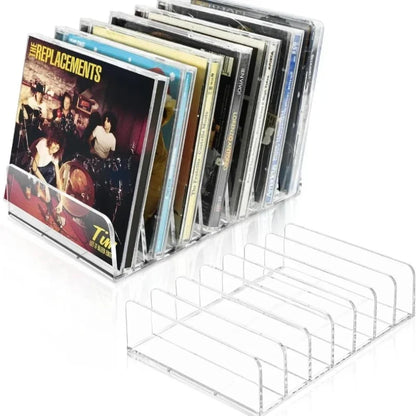 DVD/CD Organizer,Eyeshadow Palette Storage Tray Cosmetics Rack Makeup Tools Compartment Holder Sunglasses Storage Shelf