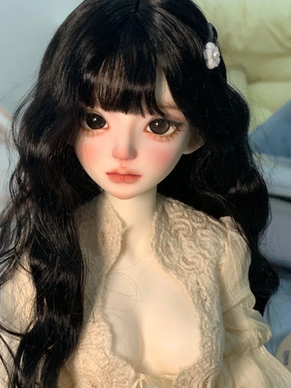 1/3 1/4 1/6 BJD Doll White Black Hair Row Wig Accessories for 60cm Doll Girls Hair