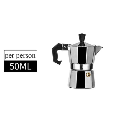 New 50ml-600ml Moka Pot Aluminum Household Electric Burner Stove Top Espresso Percolator Coffee Maker Coffee Extraction Pot