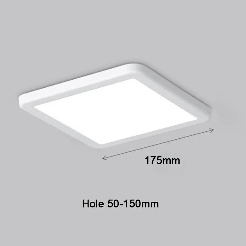 LED Panel Lights Ultra thin Ceiling Downlight 50mm to 200mm Cut Hole Adjustable Panel Light AC85-265V Indoor Lighting Lamp