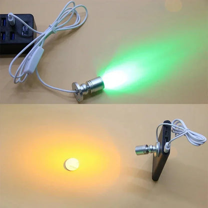 USB 5V Led Spot Light 1W 3W Surface Mounted Cabinet Showcase Counter Jewelry Lamp Rotatable Angle Ceiling Mini Spotlight Downlig