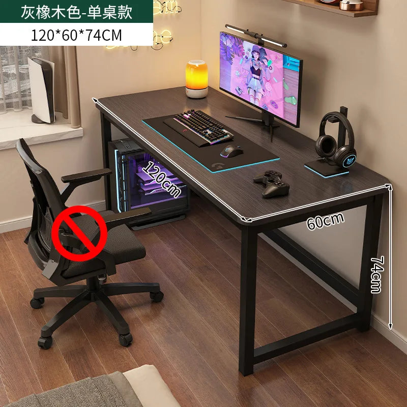 Ergonomic Computer Desk Gaming Desk Folding Adjustable Height Office Study Table Space Saving L Shaped Small Room Furniture