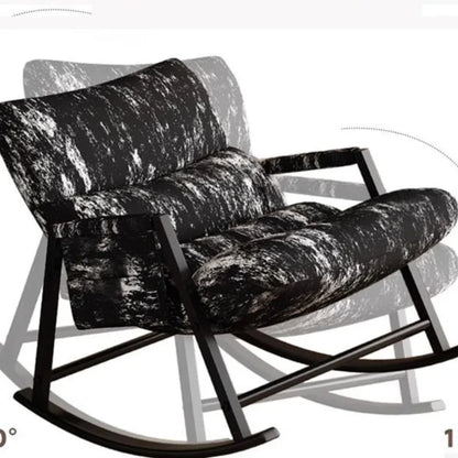 Ink Rocking Chair Adult Reclining Chair Adult Sleeping Home Living Room Lazy Sofa Balcony Leisure Single Rocking Chair