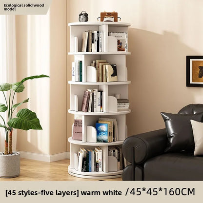 Rotating bookshelf Floor storage shelf Children's simple picture book rack