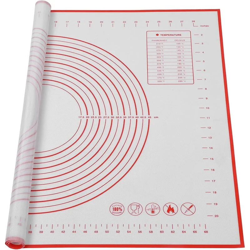 Silicone Baking Mat Non-Slip Pastry Mat for Rolling Dough With Measurements Kitchen Dough Mat Pie Crust Mat Oven Liner YY206